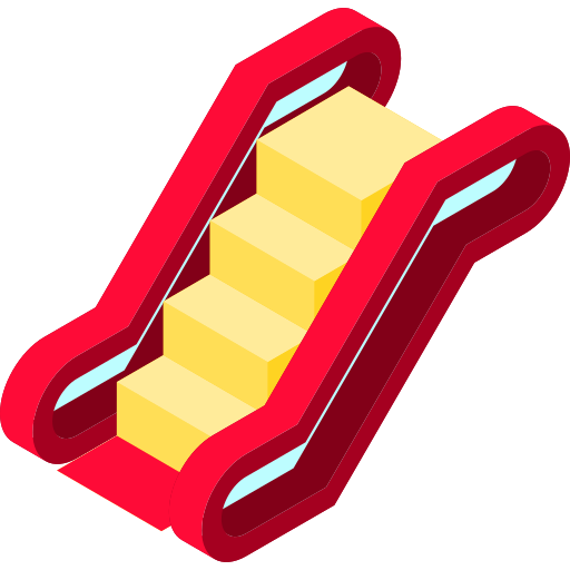 Escalator Isometric Flat icon