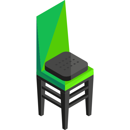 Chair Roundicons Premium Isometric icon