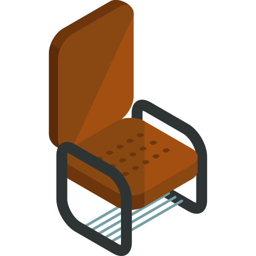 Chair Roundicons Premium Isometric icon