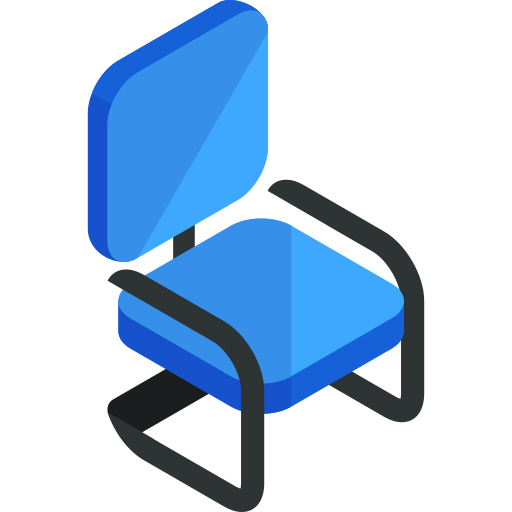Chair Roundicons Premium Isometric icon