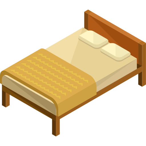 Bed Roundicons Premium Isometric icon