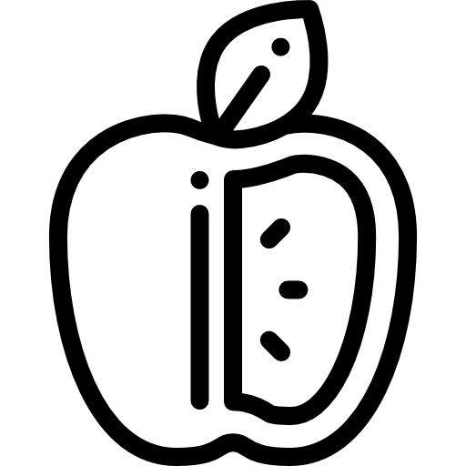 사과 Detailed Rounded Lineal icon