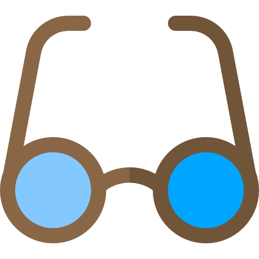 occhiali Basic Rounded Flat icona