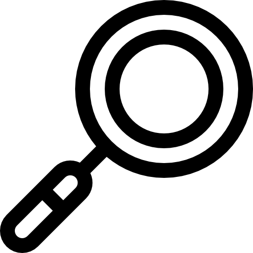 lente di ingrandimento Basic Rounded Lineal icona