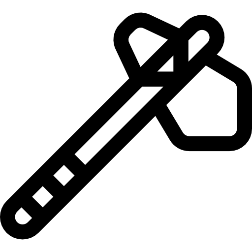 hacha Basic Rounded Lineal icono