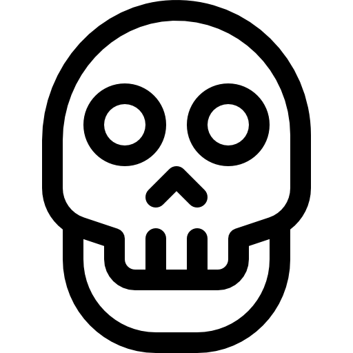 czaszka Basic Rounded Lineal ikona