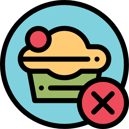No sweets Detailed Rounded Lineal color icon
