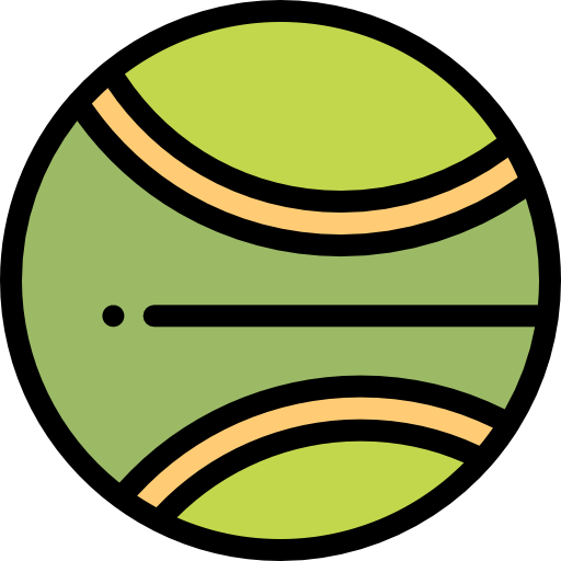 Tennis ball Detailed Rounded Lineal color icon