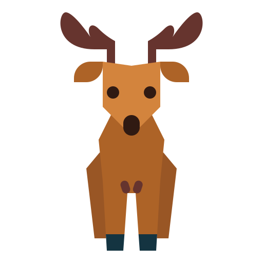 Deer Smalllikeart Flat icon