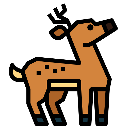 cervo Smalllikeart Lineal Color icona
