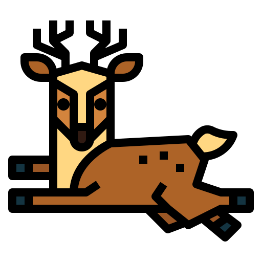 ciervo Smalllikeart Lineal Color icono
