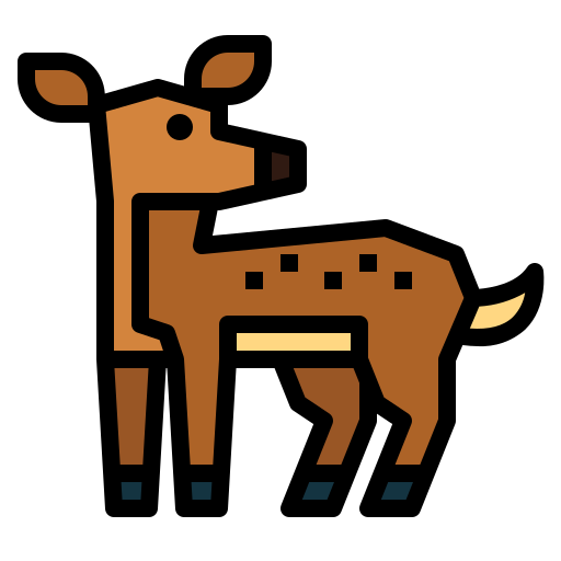 鹿 Smalllikeart Lineal Color icon