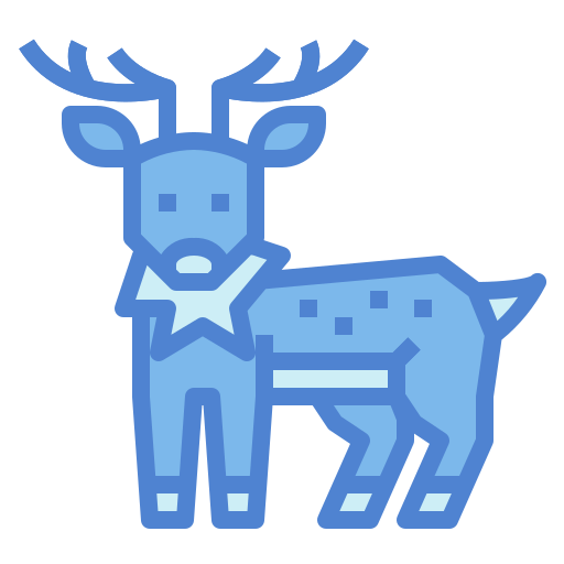 鹿 Monochrome Blue icon
