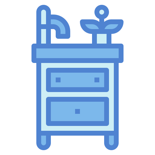 Wash basin Generic Blue icon