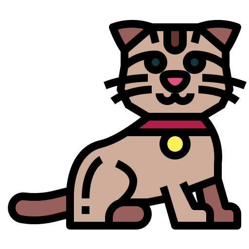 Munchkin cat Smalllikeart Lineal Color icon
