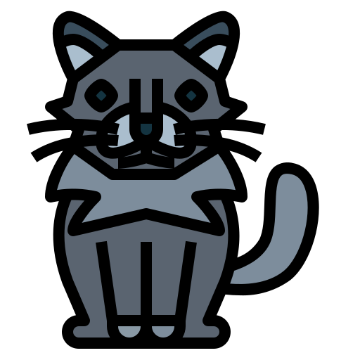 gatto nebelungo Smalllikeart Lineal Color icona