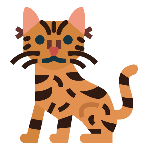 Serengeti cat Smalllikeart Flat icon