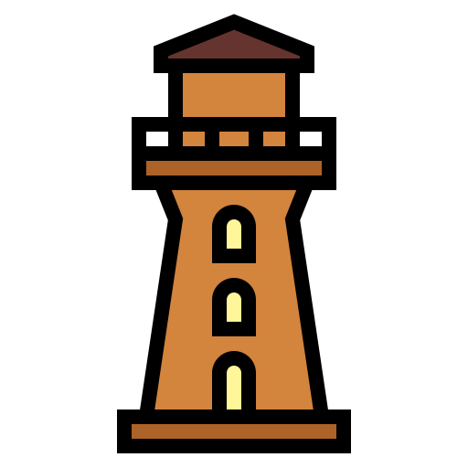 Lighthouse Smalllikeart Lineal Color icon