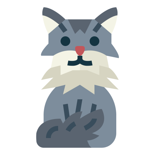 gato siberiano Smalllikeart Flat icono