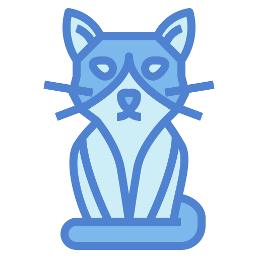 gatto con le racchette da neve Generic Blue icona