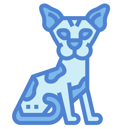 gato esfinge Generic Blue icono