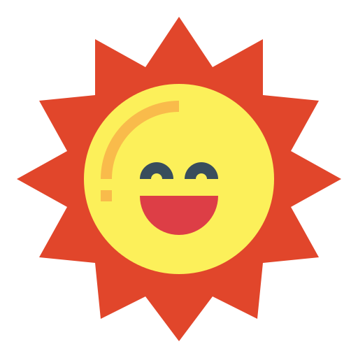 słońce Smalllikeart Flat ikona