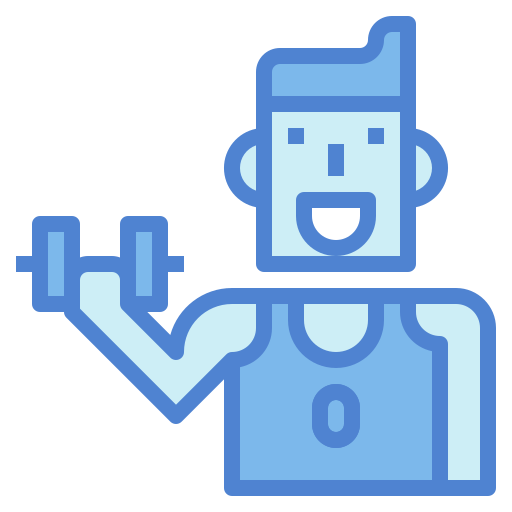 Weight lifting Generic Blue icon