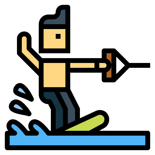 esquí acuático Smalllikeart Lineal Color icono