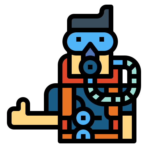 Scuba diving Smalllikeart Lineal Color icon