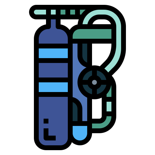 Oxygen tank Smalllikeart Lineal Color icon