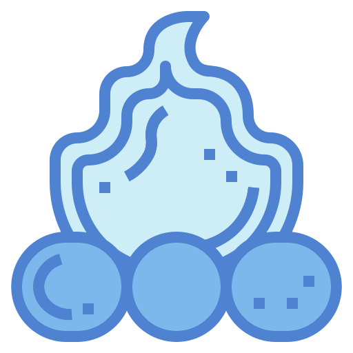 キャンプファイヤー Generic Blue icon