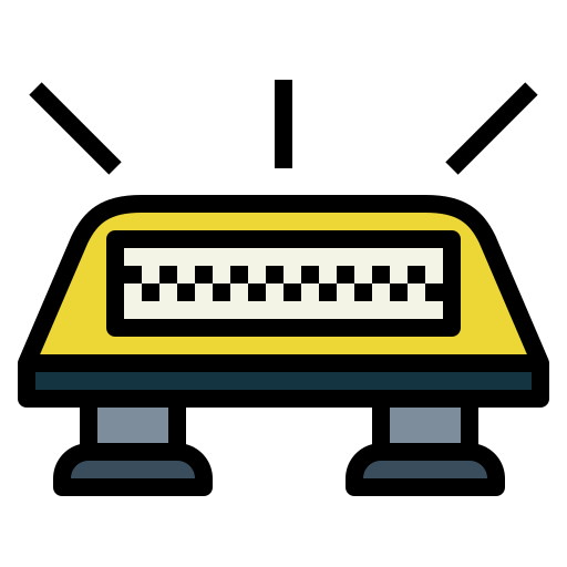 sinal de táxi Smalllikeart Lineal Color Ícone