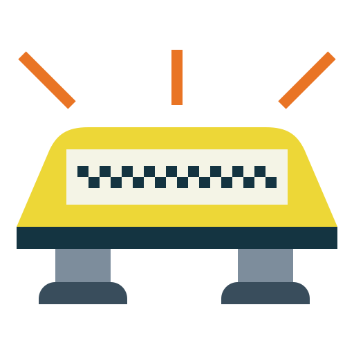 タクシーの信号 Smalllikeart Flat icon