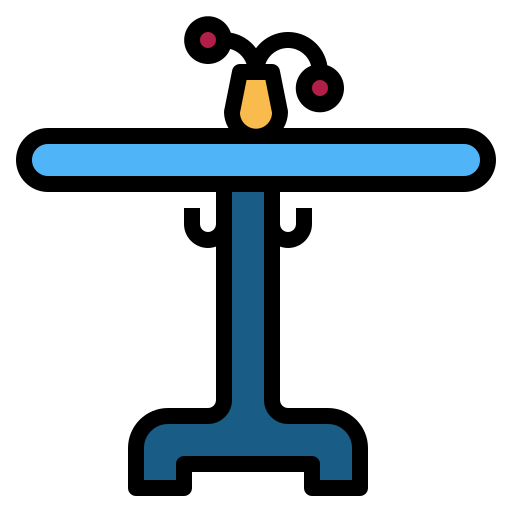 mesa del comedor Smalllikeart Lineal Color icono
