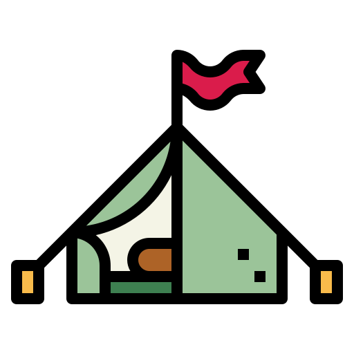 Tent Smalllikeart Lineal Color icon