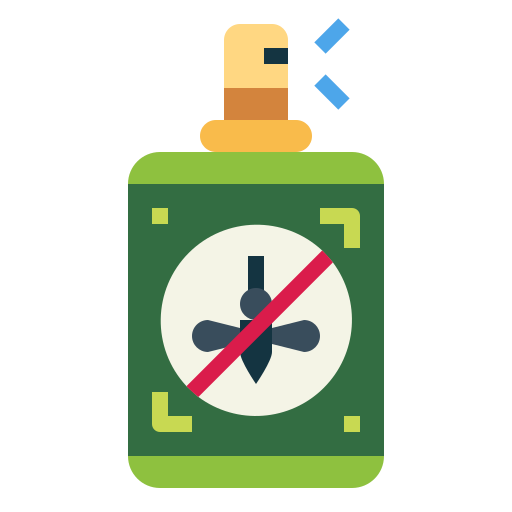 Insect repellent Smalllikeart Flat icon