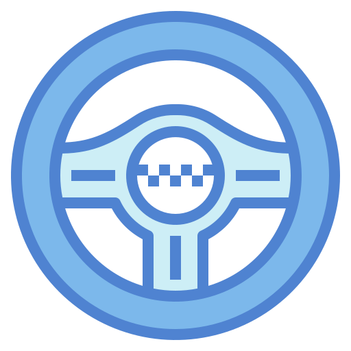 Steering wheel Generic Blue icon