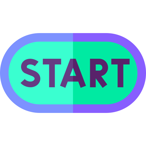 startknop Basic Straight Flat icoon