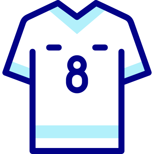 Football jersey Detailed Mixed Lineal color icon