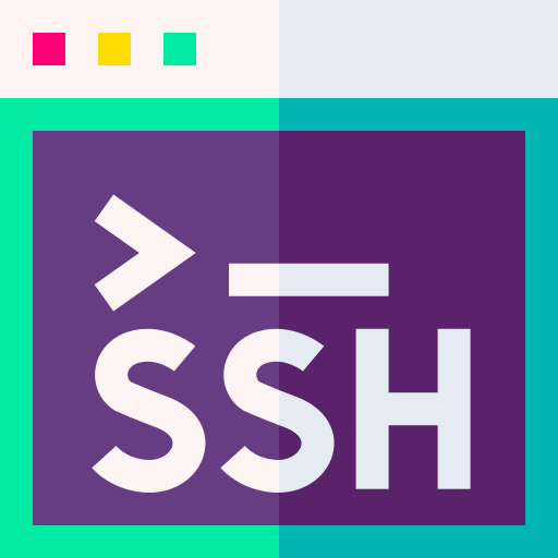 ssh Basic Straight Flat icon