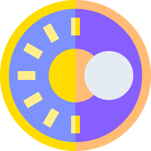 dunkelmodus Basic Straight Flat icon