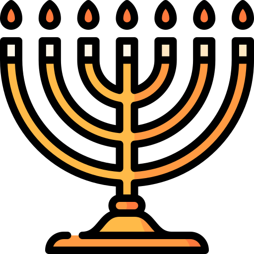 menorah Special Lineal color icona