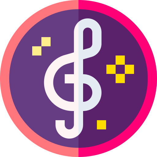 Treble clef Basic Straight Flat icon