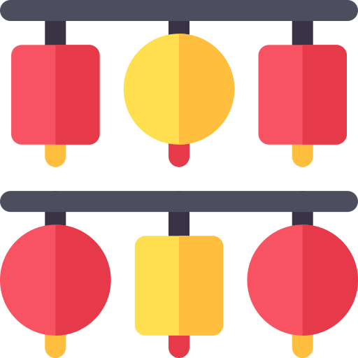 Paper lantern Basic Rounded Flat icon