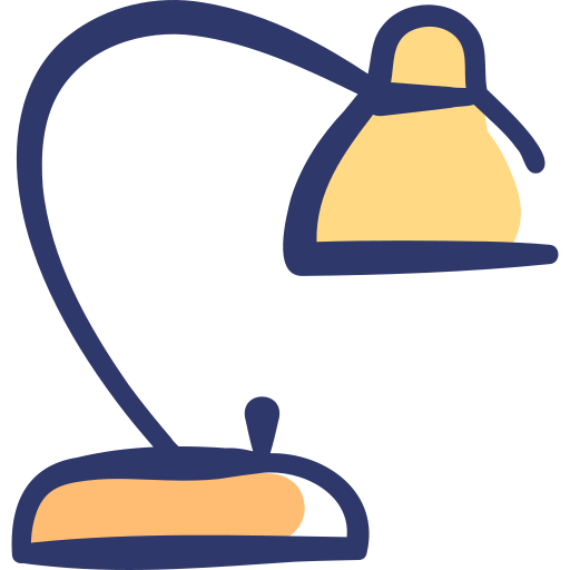 Table lamp Basic Hand Drawn Lineal Color icon