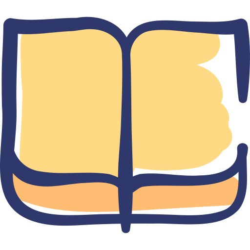 Open book Basic Hand Drawn Lineal Color icon
