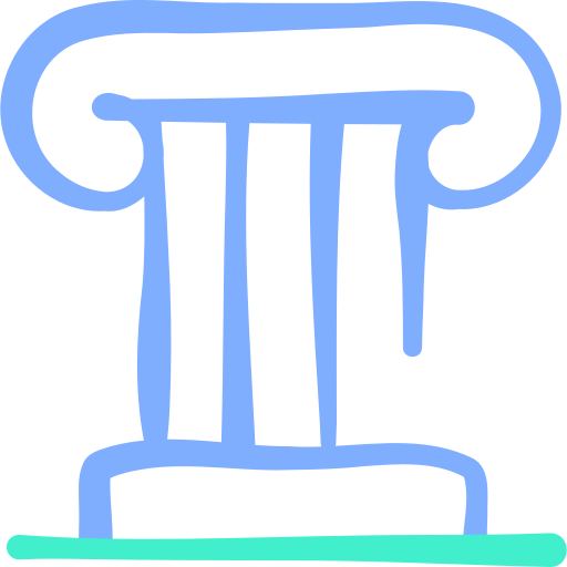 Greek column Basic Hand Drawn Color icon