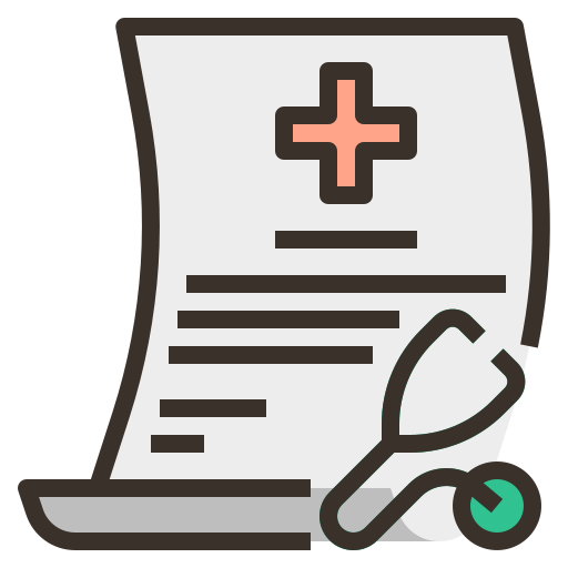Медицинский сертификат Generic Outline Color иконка