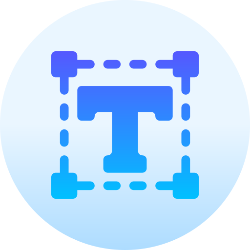 tekst Basic Gradient Circular ikona