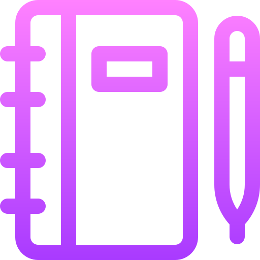 agenda Basic Gradient Lineal color icono
